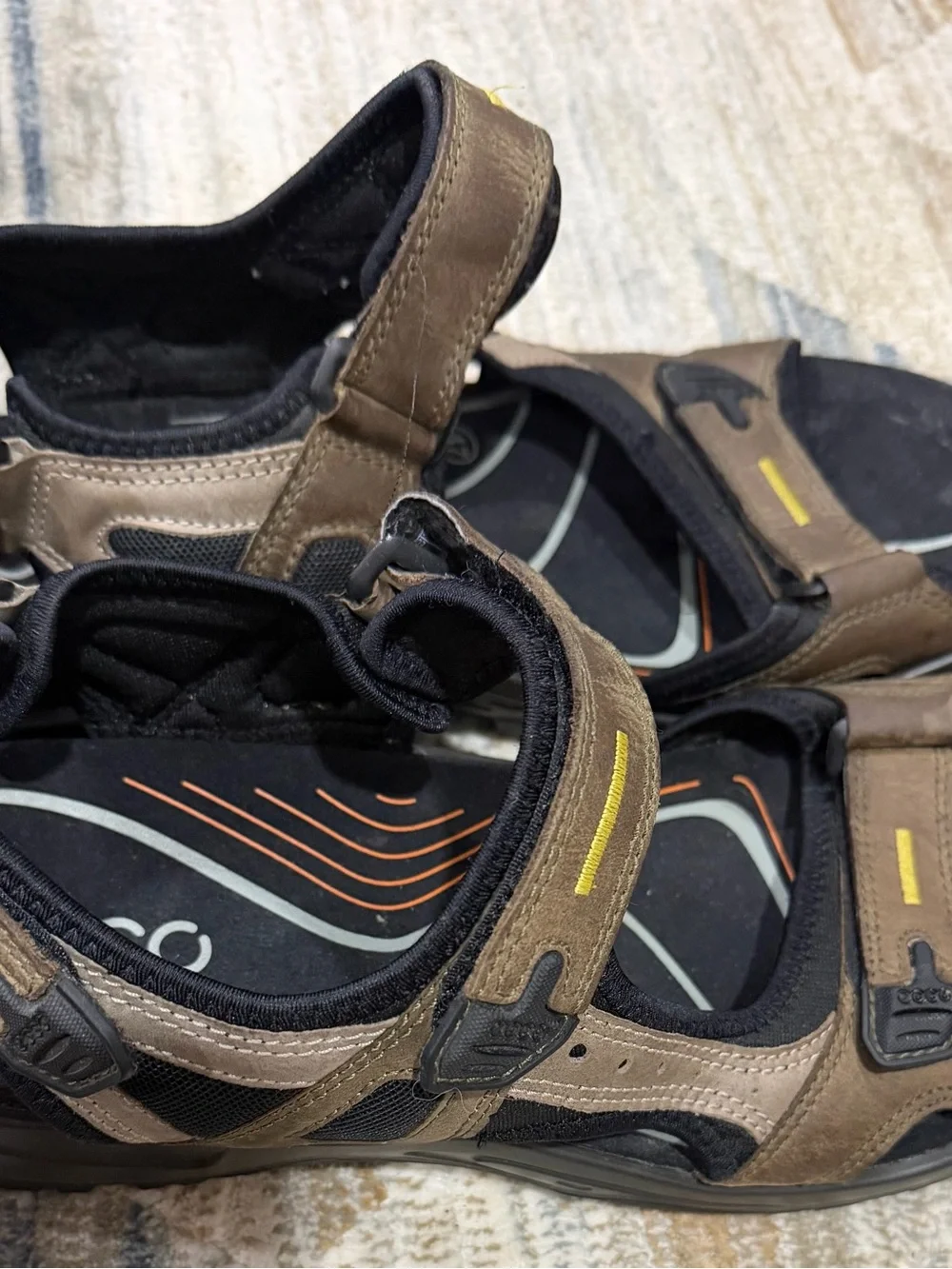 Ecco Brown and Black Men's Outdoor Sport Sandals